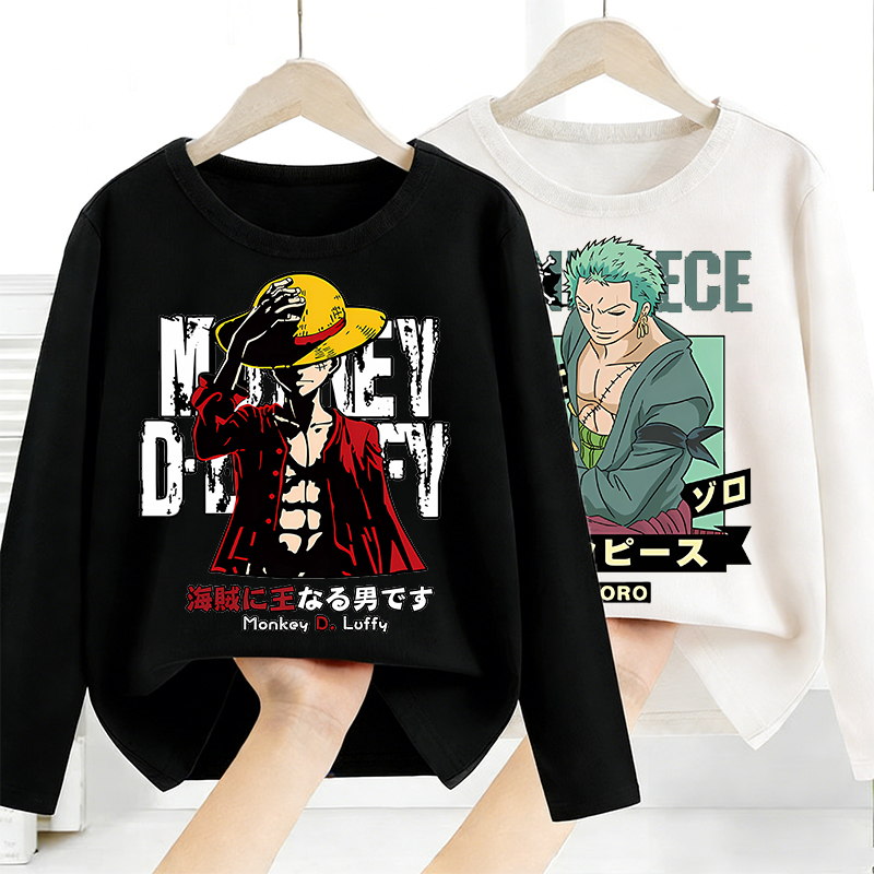 Anime Girl Merchandise - 원피스 긴팔 애니메이션 프린트 탑 베이스