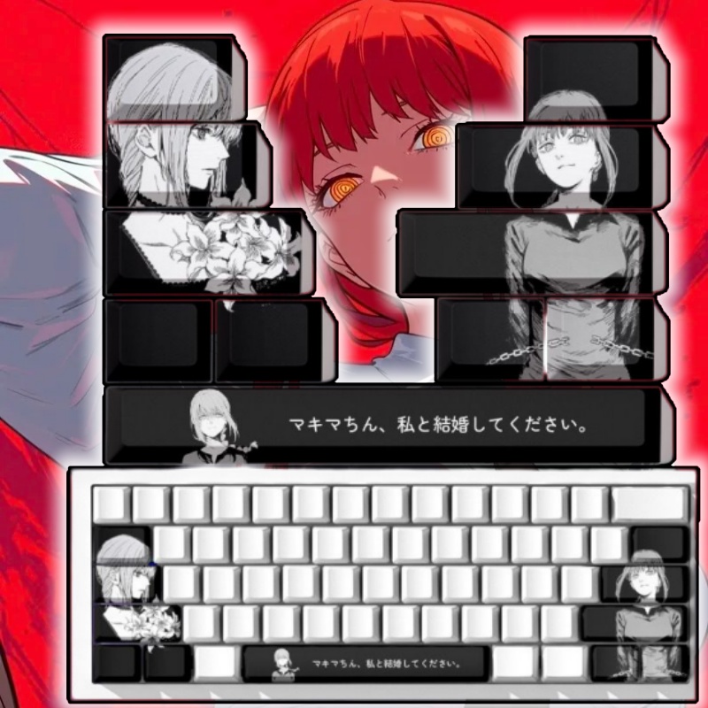 Keycap Artisan Anime - Chainsaw Man Makima 테마 애니메이션 키캡