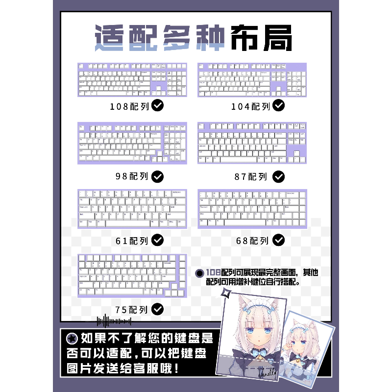 네코파라 바닐라 애니메이션 게임 테마 키캡 PBT 체리 - Keycap Artisan Anime 리뷰 및 가격