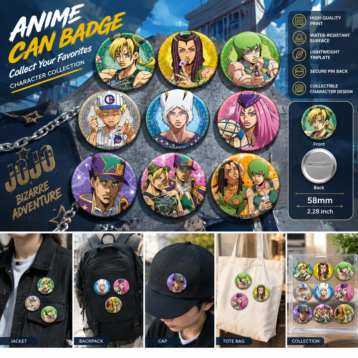 조조의 기묘한 모험: 스톤 오션, 쥬린 쿠죠, 엔리코  - Jojo Anime Merchandise 리뷰 및 가격