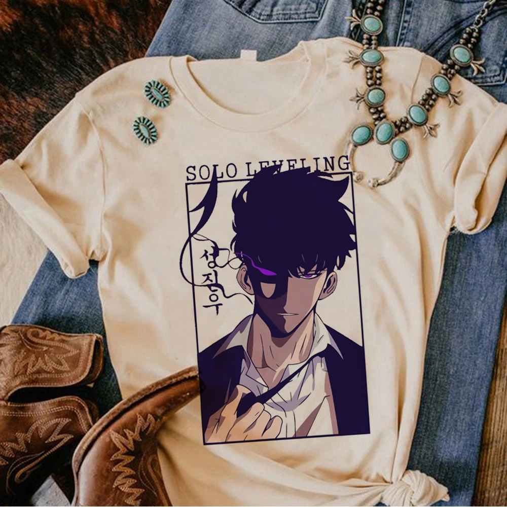 솔로 레벨링 티셔츠 여성 그래픽 하라주쿠 클래식 고딕  - Anime Merchandise Solo Leveling 리뷰 및 가격