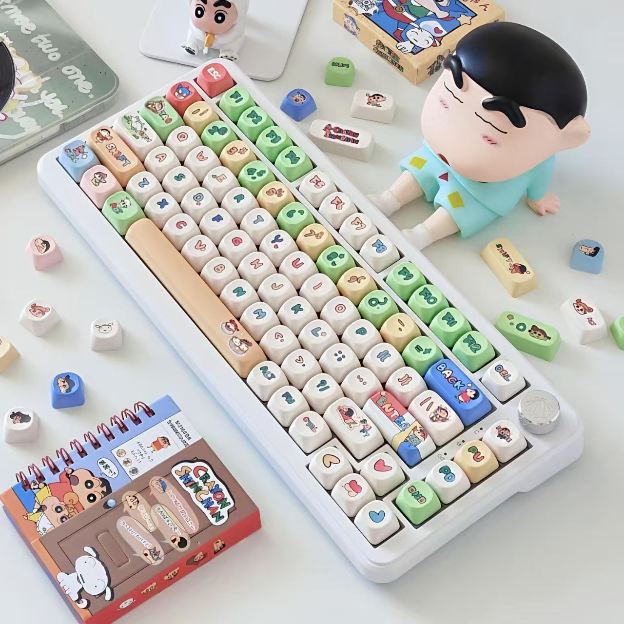 크레용 신짱 MOA 키캡 귀여운 만화 스타일 기계식 키 - Keycap Artisan Anime 리뷰 및 가격