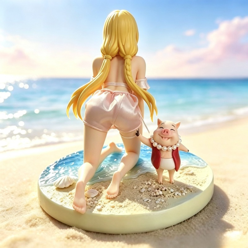 액션 인형/게임/애니메이션/상품 해변에서 무릎을 꿇은  - Anime Girl Merchandise 리뷰 및 가격