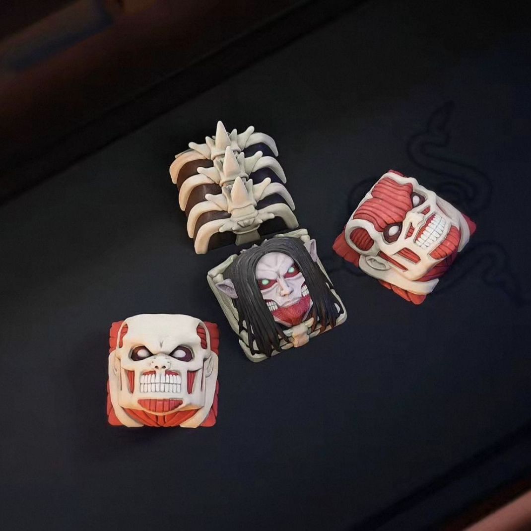 새로운 진격의 거인 공동 브랜드 키캡 세트 만화 알란  - Keycap Artisan Anime 리뷰 및 가격