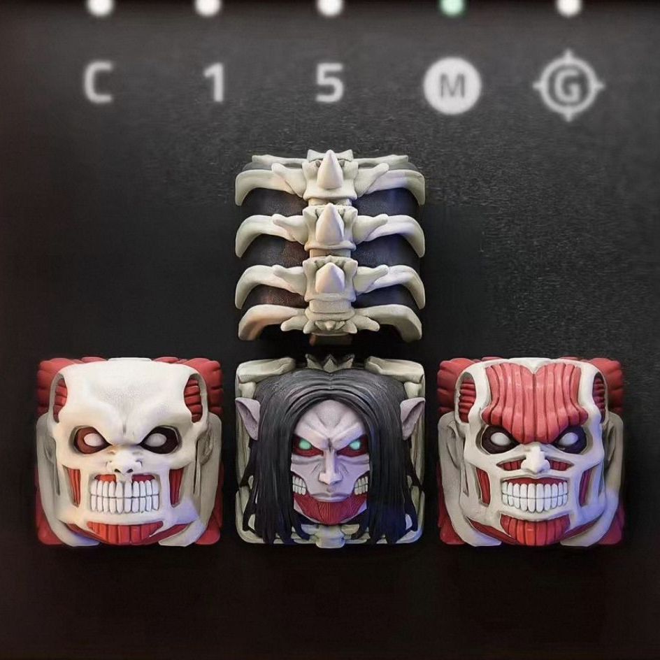 새로운 진격의 거인 공동 브랜드 키캡 세트 만화 알란  - Keycap Artisan Anime 리뷰 및 가격